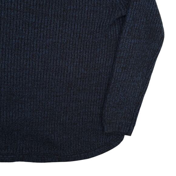Style & Co Sweater Womens Medium Blue Cowl Neck Button Kangaroo Pocket Pullover - Picture 13 of 13